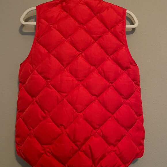 Woolrich, S,  Red, Full Gold Tone Zipper, Puffer, Down Vest - Picture 4 of 10